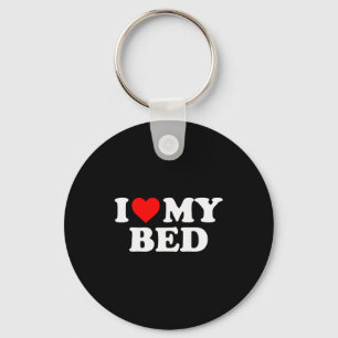 Ich liebe mein Bett - Rotes Herz  Schlüsselanhänger