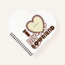 Ich Liebe mein bf & gf pink Notizblock