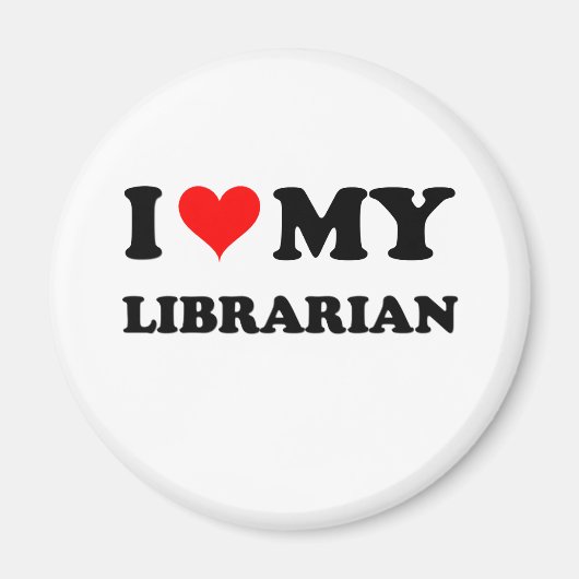 Ich Liebe Mein Bibliothekar Magnet (Vorne)