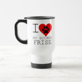 Ich liebe mein Bichon Fire Reisebecher (Links)