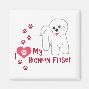 Ich Liebe mein Bichon Frise! Magnet