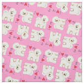 Ich Liebe mein Bichon Stoff (Muster)