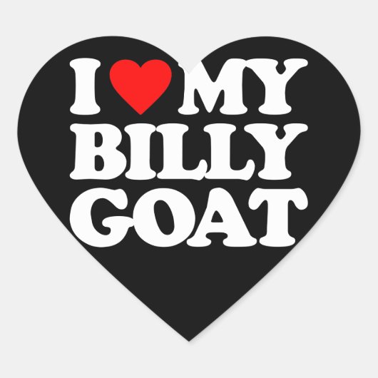 ICH LIEBE MEIN BILLY GOAT Herz-Aufkleber (Vorderseite)