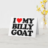 ICH LIEBE MEIN BILLY GOAT KARTE (Gelbe Blume)