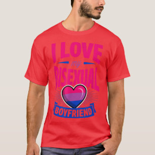 Ich Liebe mein BiSexuelle Freund Niedlich Bi Pride T-Shirt