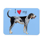 Ich Liebe mein Bluetick Coonhound Magnet (Horizontal)