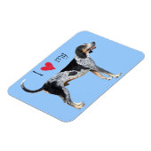 Ich Liebe mein Bluetick Coonhound Magnet (Linke Seite)