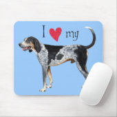 Ich Liebe mein Bluetick Coonhound Mousepad (Mit Mouse)