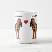 Ich Liebe mein Bluthund Kaffeetasse (Mittel)