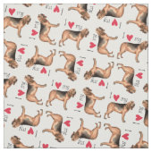 Ich Liebe mein Bluthund Stoff (Muster)