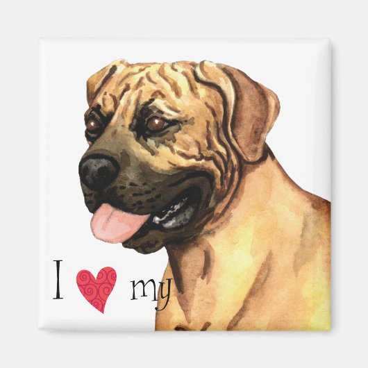 Ich Liebe mein Boerboel Magnet (Vorne)