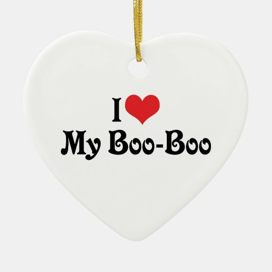 Ich Liebe mein Boo Boo Keramikornament (Vorne)