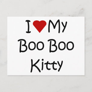 Ich Liebe mein Boo Boo Kitty Postkarte