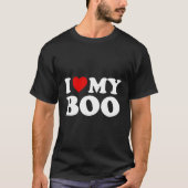 Ich Liebe mein Boo Boyfriend Bf Red Heart T-Shirt (Vorderseite)