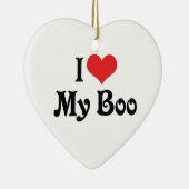 Ich Liebe mein Boo Keramik Ornament (Rechts)