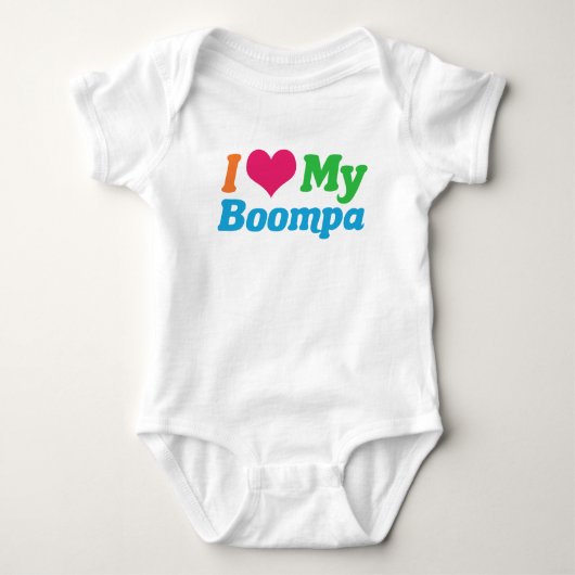 Ich Liebe mein Boompa Baby Strampler (Vorderseite)