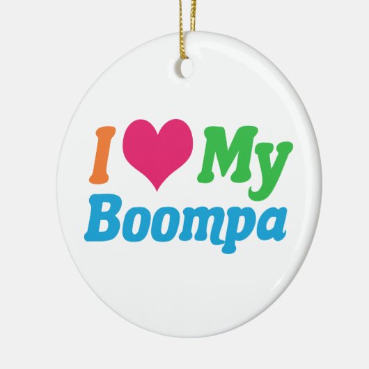 Ich Liebe mein Boompa Keramik Ornament (Links)