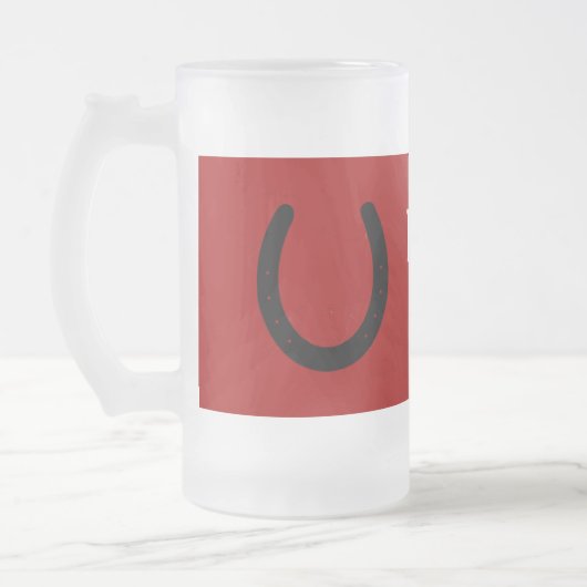 Ich Liebe mein Borana-Pferd Mattglas Bierglas (Links)