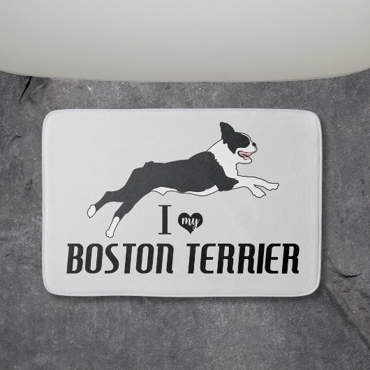 Ich Liebe mein Boston Terrier Dog Badematte