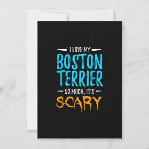Ich liebe mein Boston Terrier Dog Mom beängstigend Dankeskarte