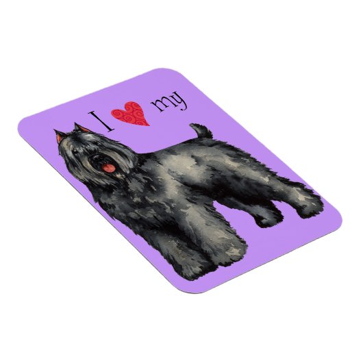 Ich Liebe mein Bouvier Magnet (Rechte Seite)