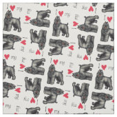 Ich Liebe mein Bouvier Stoff (Muster)