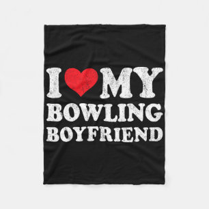 Ich Liebe mein Bowling Boyfriend Funny Girlfriend Fleecedecke