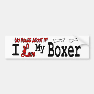 Ich Liebe mein Boxer Autoaufkleber
