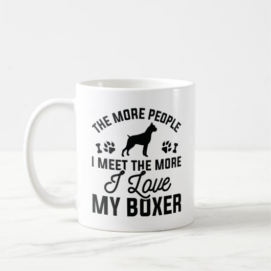 Ich Liebe mein Boxer Kaffeetasse (Links)