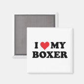 Ich Liebe mein Boxer Magnet (Vorderseite/Rückseite)