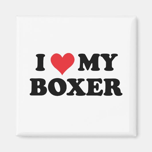 Ich Liebe mein Boxer Magnet (Vorne)