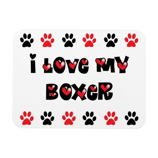 Ich Liebe mein Boxer Magnet (Horizontal)