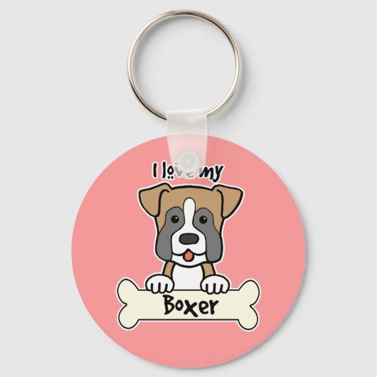 Ich Liebe mein Boxer Schlüsselanhänger (Vorderseite)