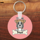 Ich Liebe mein Boxer Schlüsselanhänger (Vorderseite)