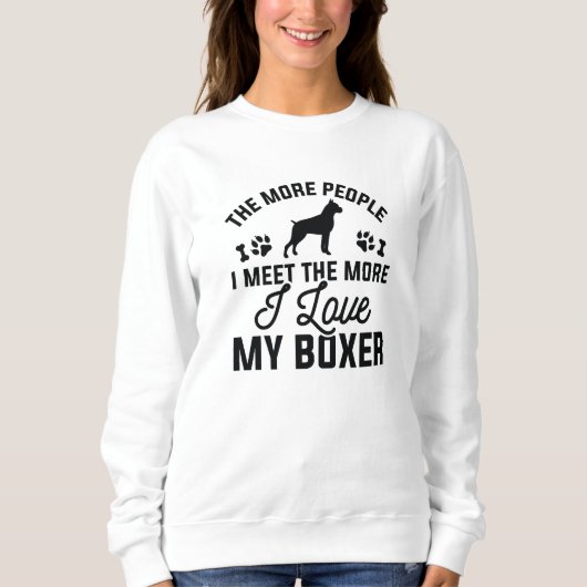 Ich Liebe mein Boxer Sweatshirt (Vorderseite)
