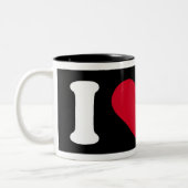 "Ich Liebe mein Boxer " Zweifarbige Tasse (Links)