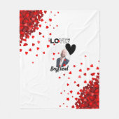 Ich Liebe mein BOYFRIEND Ehemann VATER Großvater B Fleecedecke (Vorderseite)