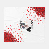 Ich Liebe mein BOYFRIEND Ehemann VATER Großvater B Fleecedecke (Vorderseite (Horizontal))