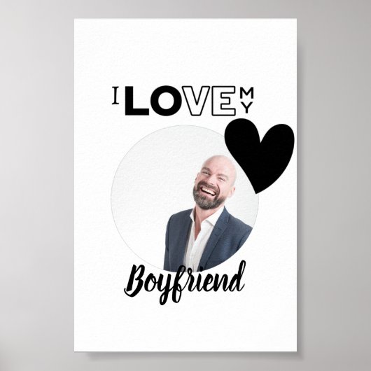 Ich Liebe mein BOYFRIEND Ehemann VATER Großvater B Poster (Vorne)