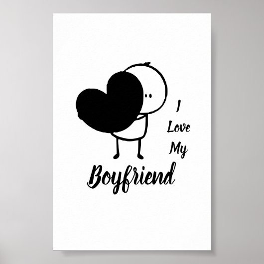 Ich Liebe mein BOYFRIEND - Moderne personalisierte Poster (Vorne)