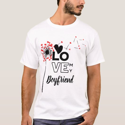 Ich Liebe mein BOYFRIEND - Moderne personalisierte T-Shirt (Vorderseite)