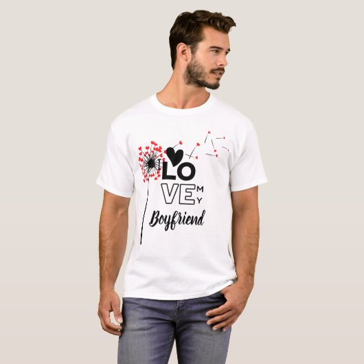 Ich Liebe mein BOYFRIEND - Moderne personalisierte T-Shirt (Vorne ganz)