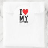 Ich Liebe mein BOYFRIEND Runder Aufkleber (Tasche)