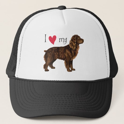 Ich Liebe mein Boykin Spaniel Truckerkappe (Vorderseite)