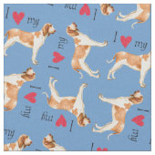 Ich Liebe mein Bracco Italiano Stoff (Nahaufnahme)