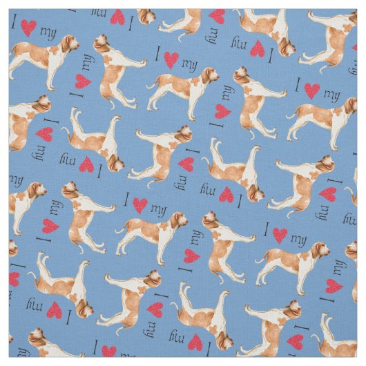 Ich Liebe mein Bracco Italiano Stoff (Muster)