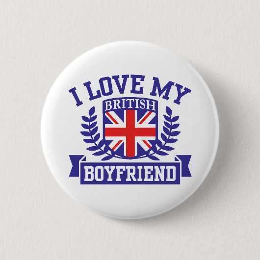 Ich Liebe Mein britischer Freund Button (Vorderseite)