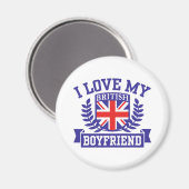 Ich Liebe Mein britischer Freund Magnet (Vorderseite/Rückseite)