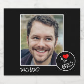 Ich Liebe mein Bro, benutzerdefiniertes Foto - Per Bierflaschenetikett (Einzelnes Label)