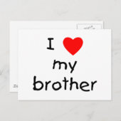 Ich Liebe mein Bruder Postkarte (Vorne/Hinten)